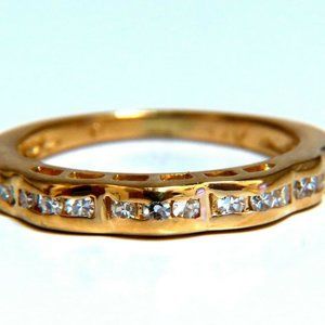 .20ct natural round diamond band ring 14 Karat